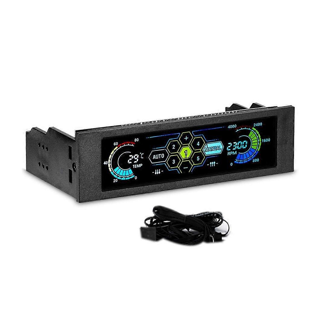 وحدة المعالجة المركزية استشعار درجة الحرارة PC PC مراوح التبريد تحكم 5.25 '' دليل LED كبير تلقائي