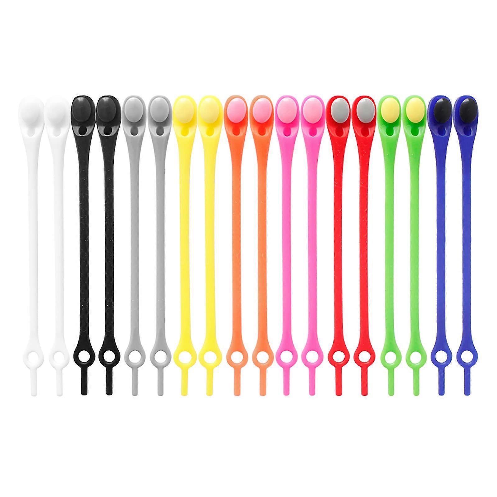 Elastic Silicone Shoelaces Waterproof No-Tie Design With Adjustable Tightness For Sneakers Multicolor Options