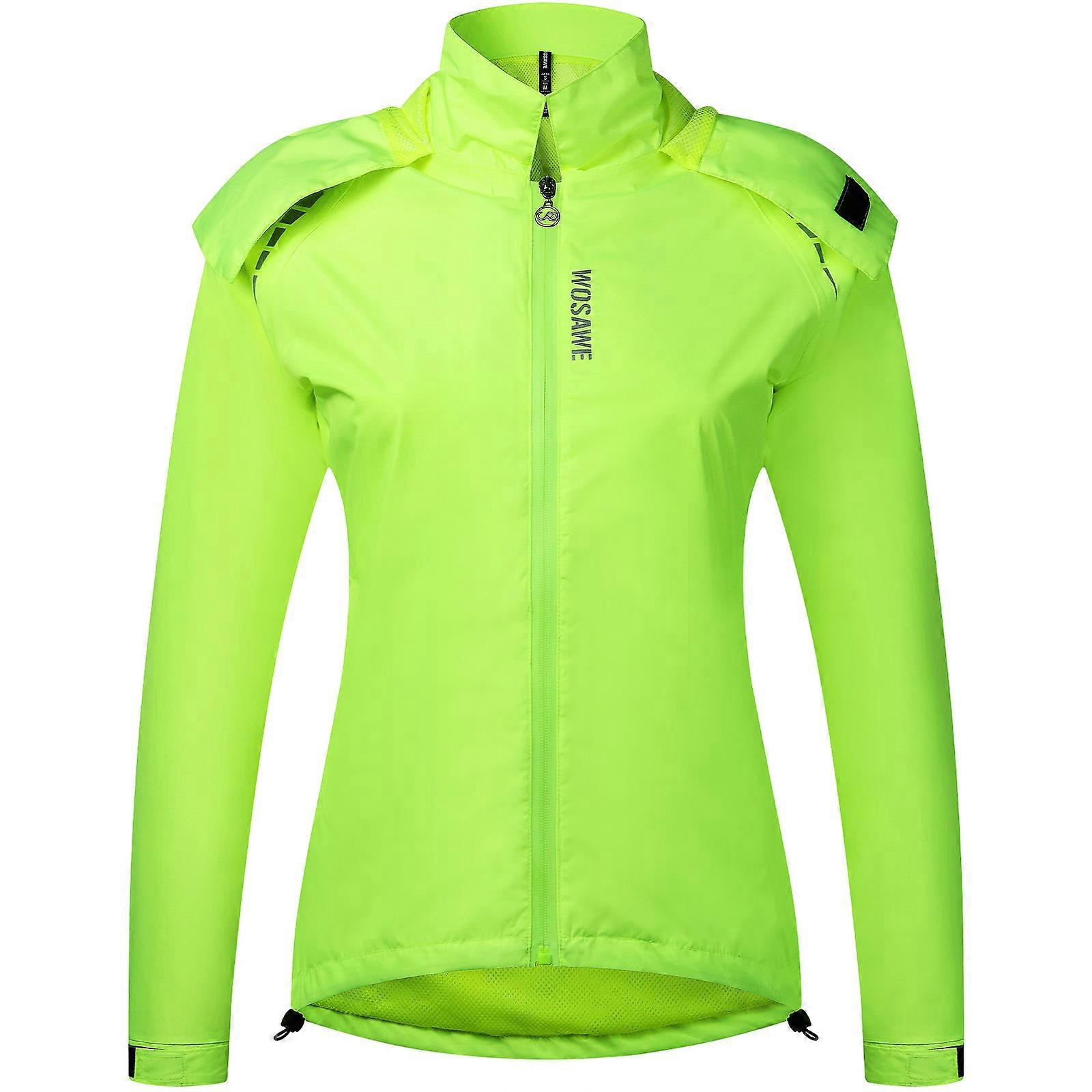  Women's Lightweight Waterproof Jacket Waterproof Running Jacket Hiking Jacket High Visibility Breathable Windproof Coat
