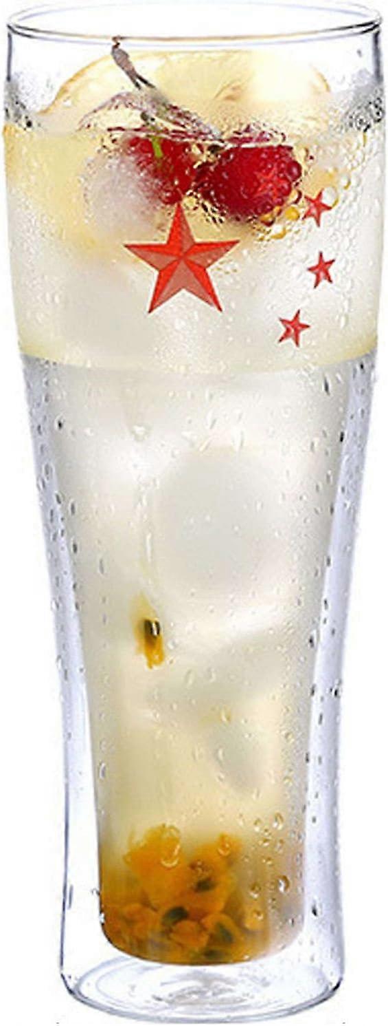 Pint Glass,Beer Mugs Set,Simple Double-Layer Glass, Creative Glass Drinking Utensils,Beer Mugs