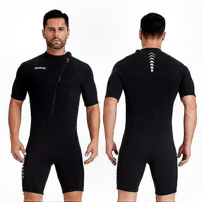 3mm Shorty Wetsuit for Men and Women, Full Body Diving Suit with Front Zip for Surfing and Swimming