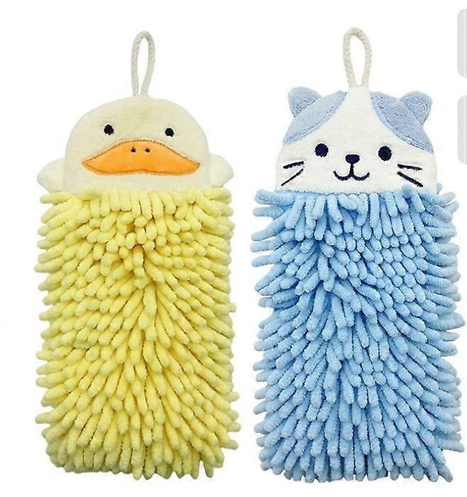 Serviette à main mignonne pour animaux Serviette à main suspendue Serviette en microfibre douce et moelleuse Serviette absorbante à séchage rapide