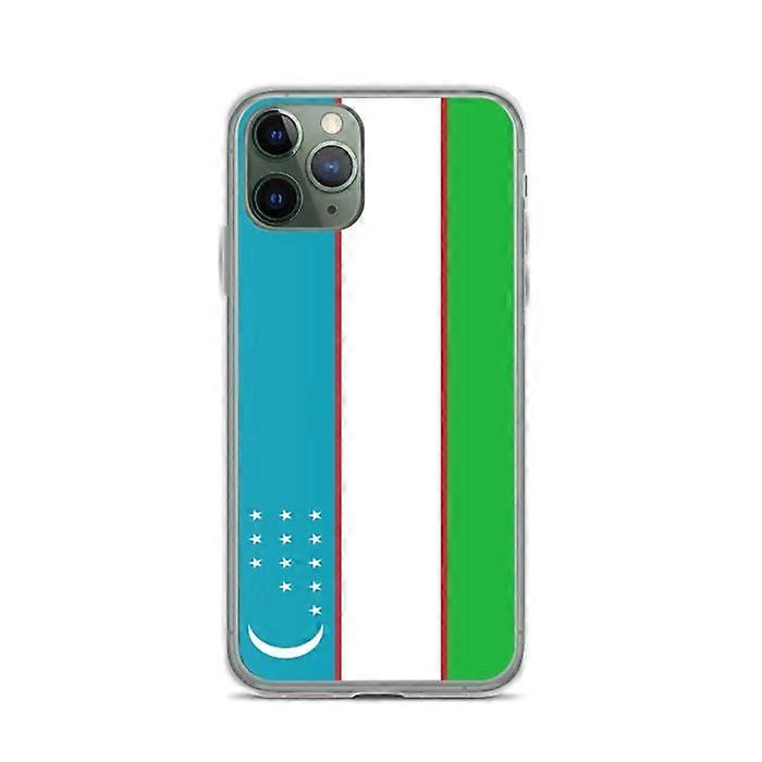 Phone Case - PIXELFORMA - Uzbekistan Flag - Compatible with iPhone 11 Pro - Flexible - Shockproof