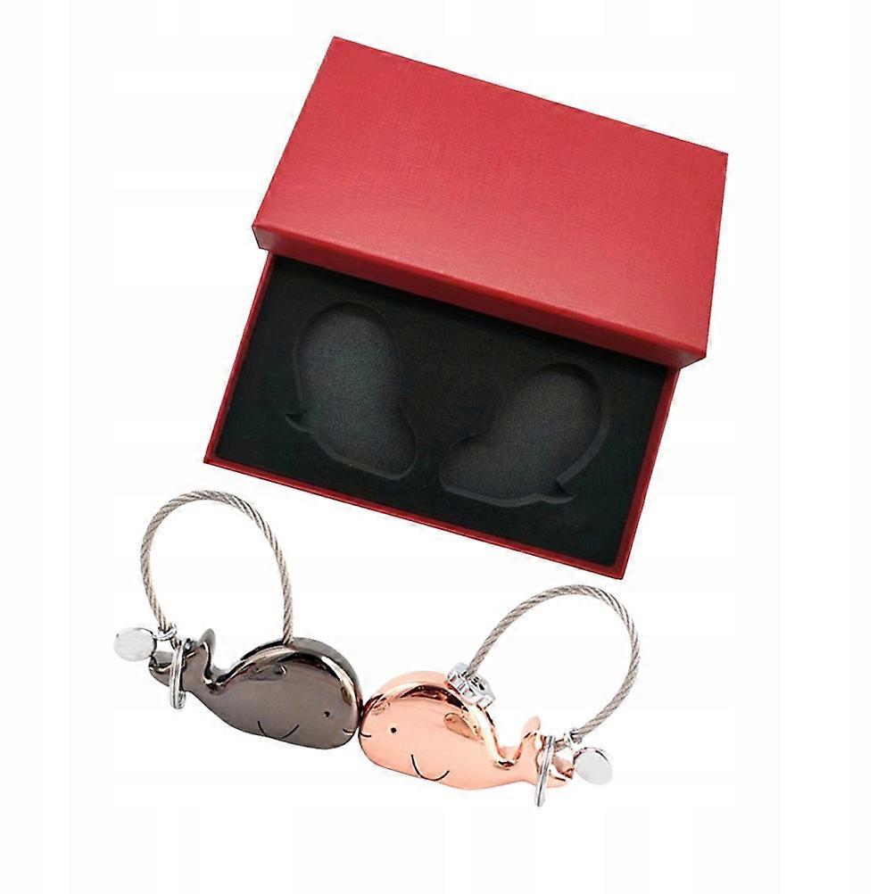 2 Pcs Magnetic Key Chain Key Designed In Multi-groove