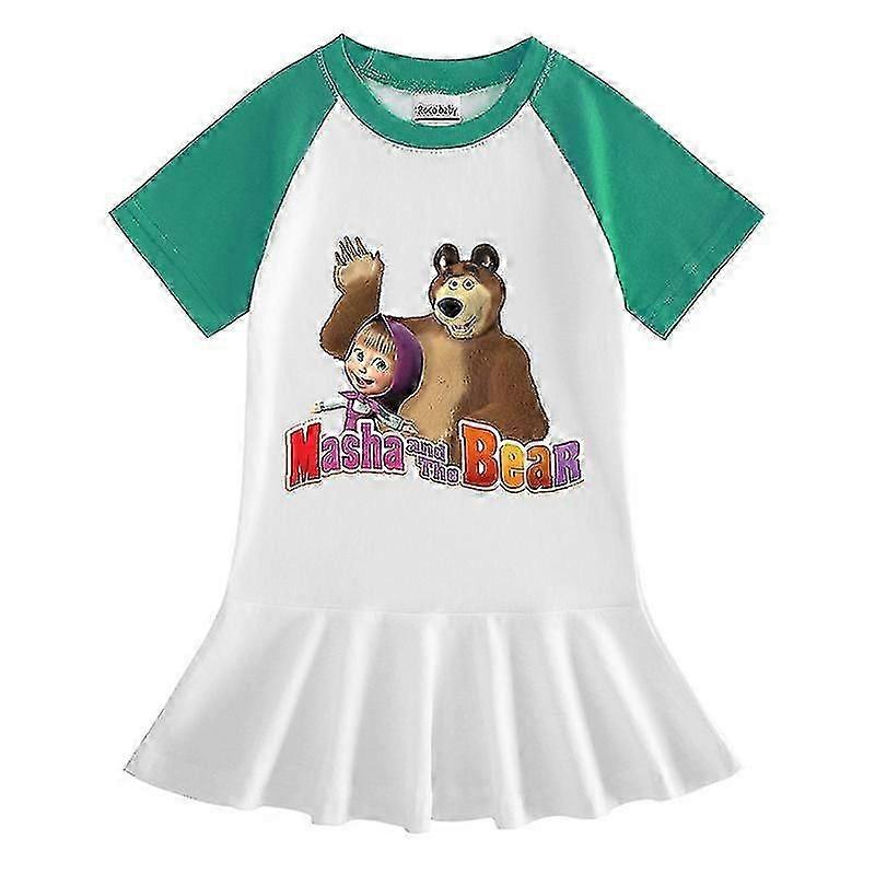 Masha And The Half-sleeved Girls' Girl Pleated Skirt