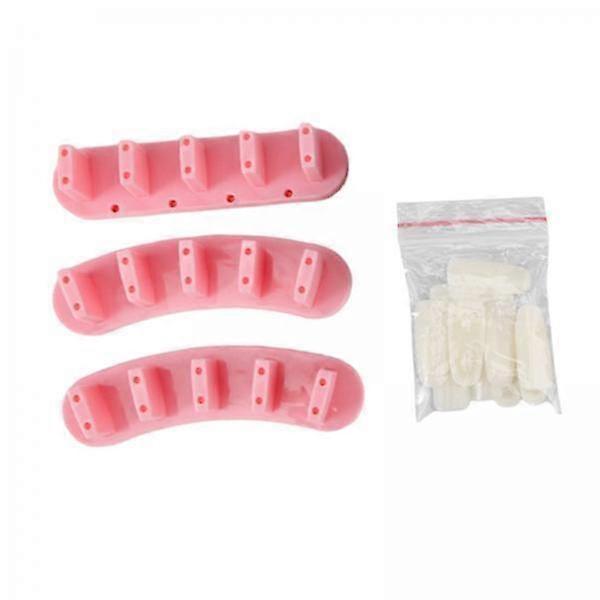 4x Nail Art Display Stand Set with False Nail Manicure Tools for Home And Salon