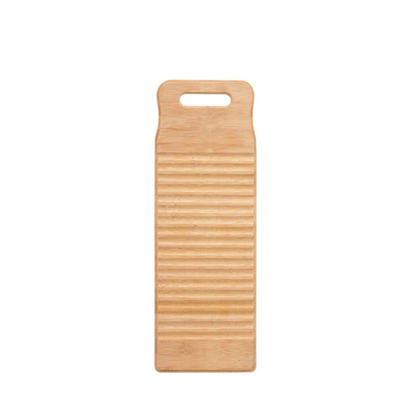 Washboard Rectangle Wood Washboard for Laundry, Thick Portable Clothes Cleaning Board with Antislip Design, 24x12 Inch