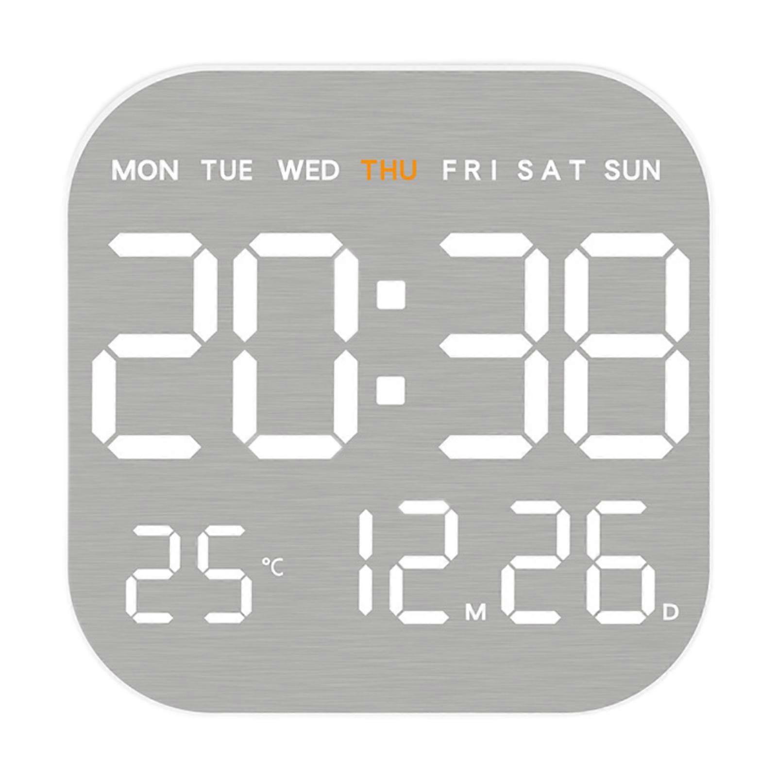 Digital Wall Clock Table Clock Practical Alarm Settings with Week Month Date