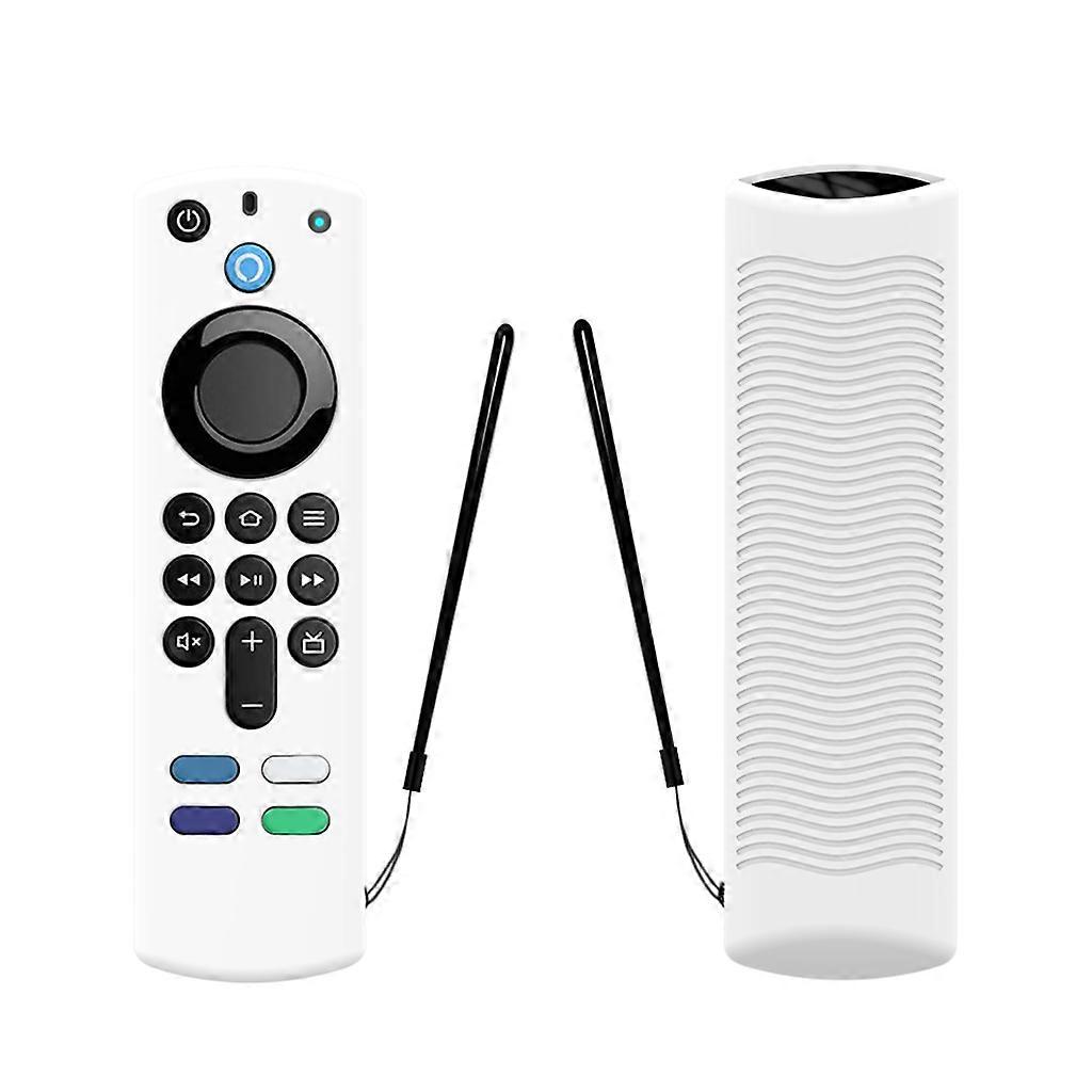 Anti-drop Soft Silicone for Case for 2021 3rd Gen Remote Controller Anti-Slip Protective Cover Skin Remote Control for C White