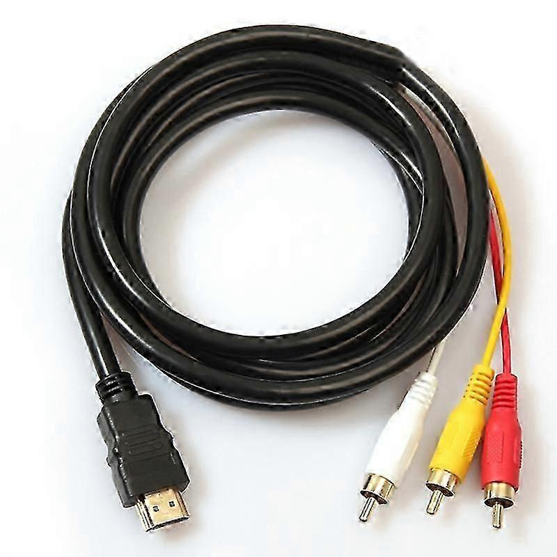HDMI naar RCA 1,5 m audio-videokabeladapter Zender met vergulde stekker en puur koperen kern