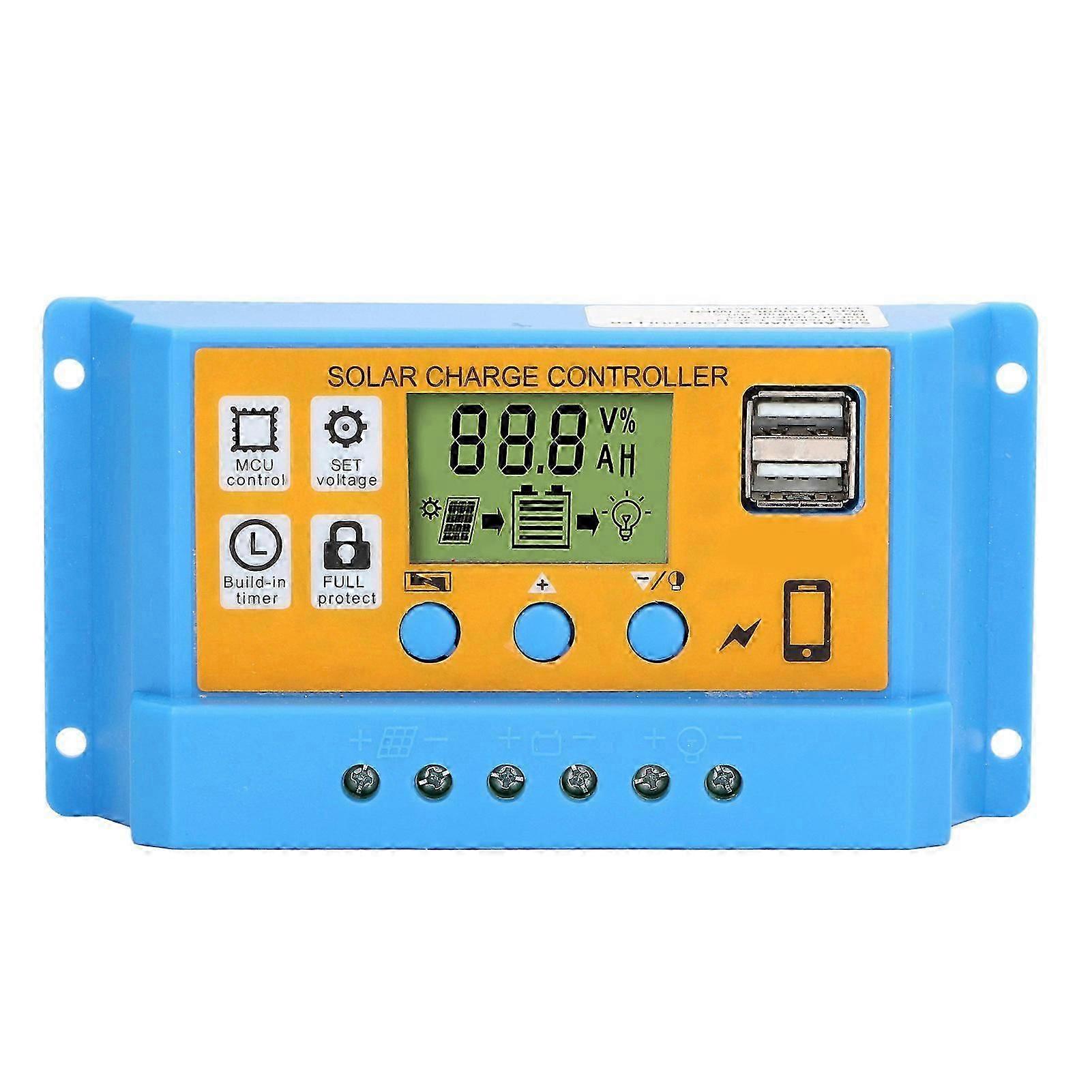 Solar Controller Digital Display Solar Panel Charge Controller Battery Intelligent Regulator 12V 24V30A  390W(12V)   780W(24V)