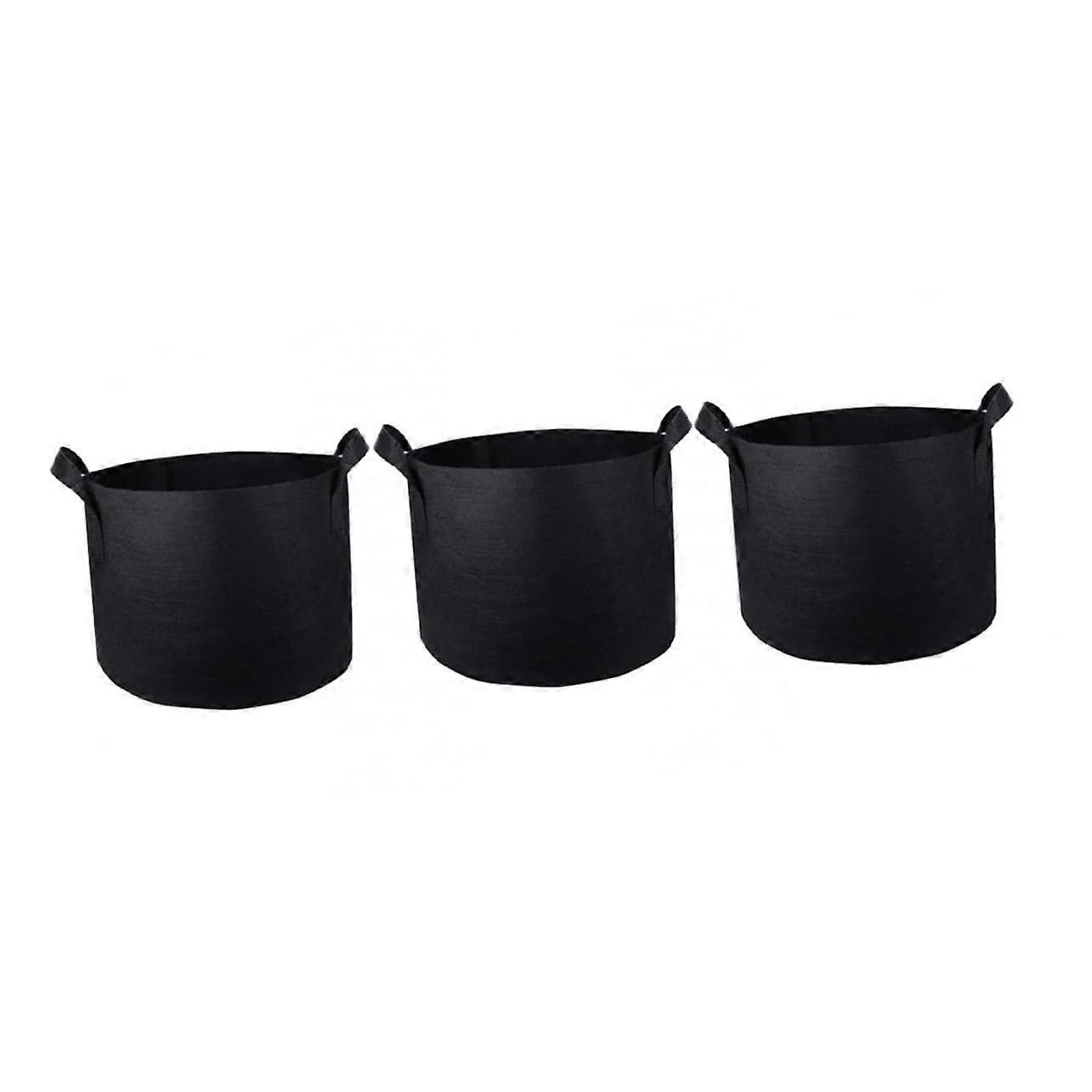 Black Fleece Fabric Planting Container Bag for Indoor Plant Growing, Durable and Lightweight, 5 Gallon Size