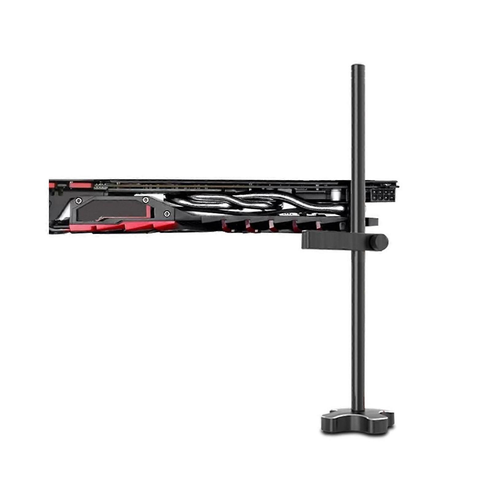 GM961 Aluminum Vertical Graphics Card Holder Single Support Jack Bracket Desktop PC Case Video Card Stand Cooling Bracket Black