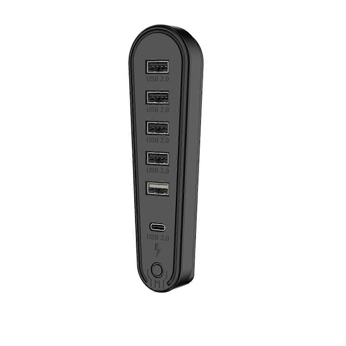 6-in-1 USB 2.0 HUB for PRO/Slim Host USB Expansion Hub Splitter Data Transmission Extender with RGB