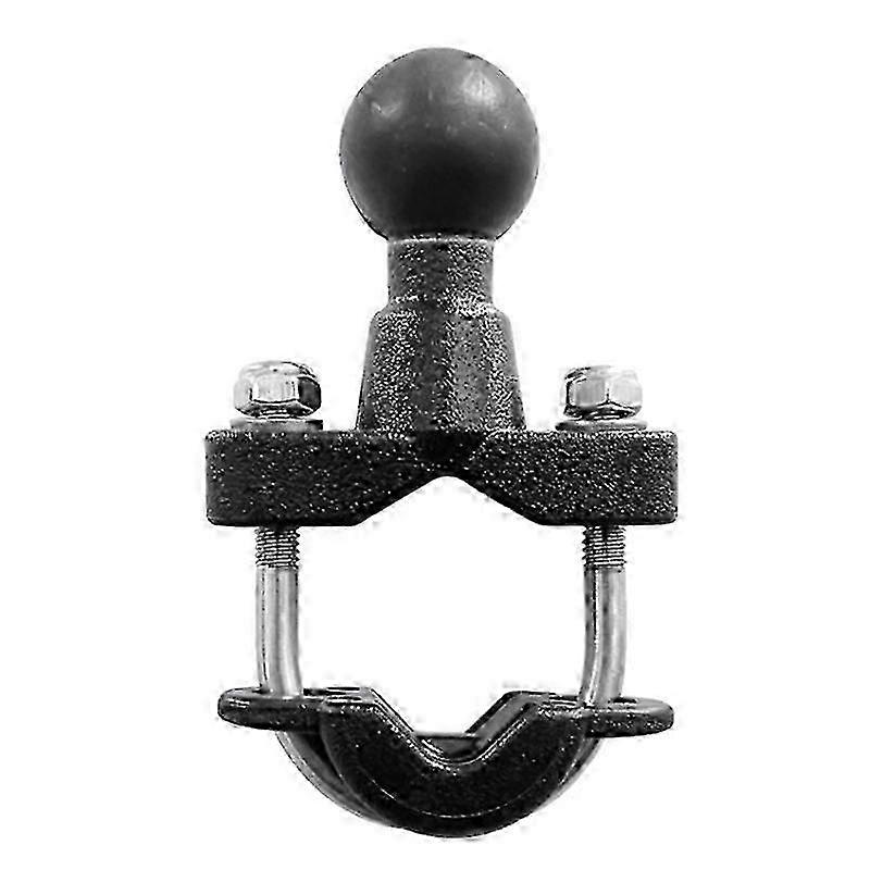 Motorcycle Handle Bar Rail Mount 37mm Width U-Bolt Mounting Base with 1 Inch Ball for GPS Use