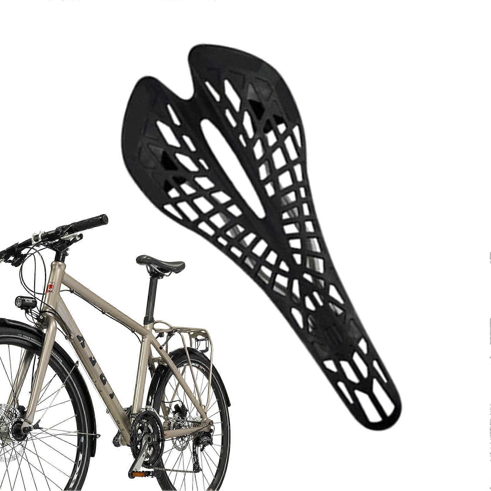 Comfortable Bicycle Seat - Hollowed Spider Design, Lightly Padded, Shock Absorbing Cushion, Black Bicycle Accessories