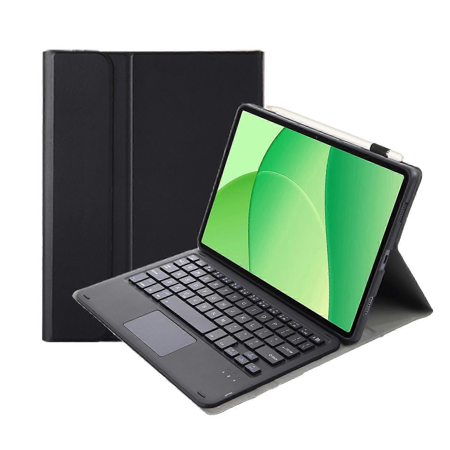 (New) OP17-A Ultra-thin Detachable Bluetooth Keyboard Leather Tablet Case with Touchpad