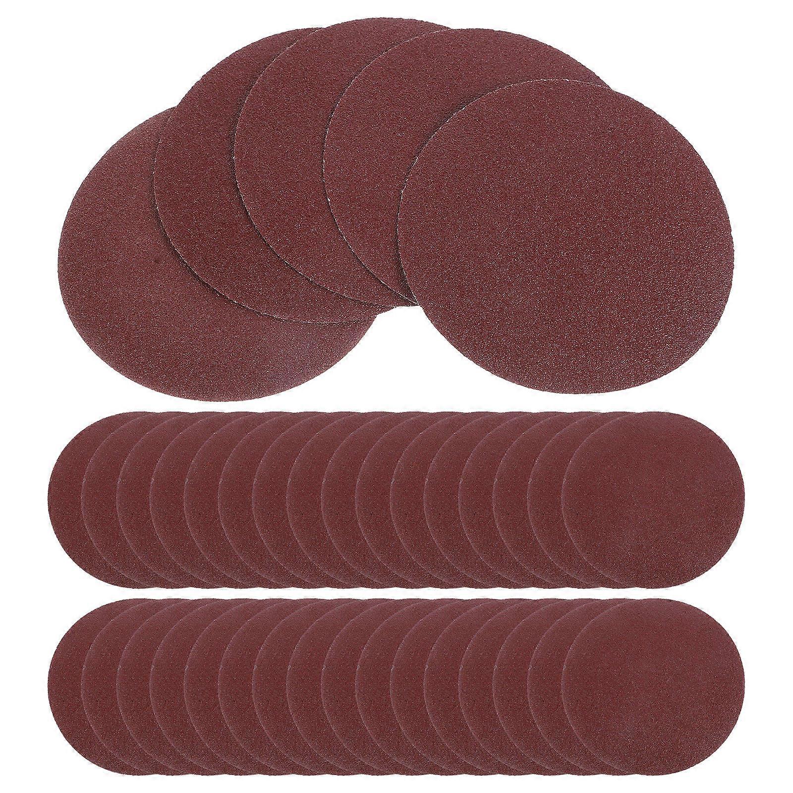 Fine Sandpaper For Wood 100Pcs Round 80 Grits Flocking Material Anti-Static Prevent Clogging