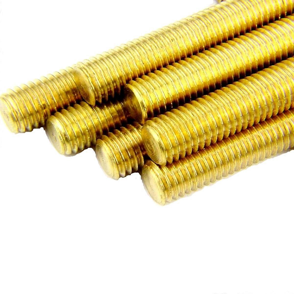 Brass Thread Rod M3 M4 M5 M6 M8 M10 M12 M14 M16 Solid Brass All Thread Rod Lengths 20/30/40/50/100mm