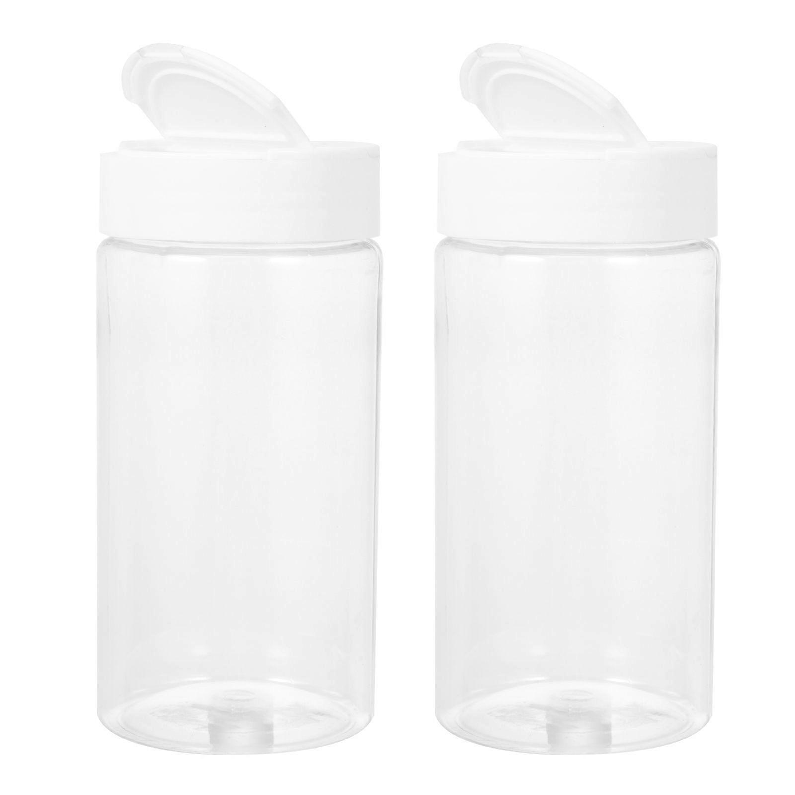 2Pcs Practical Transparent Feeding Storage Bottles Fish Feeding Bottles (White)