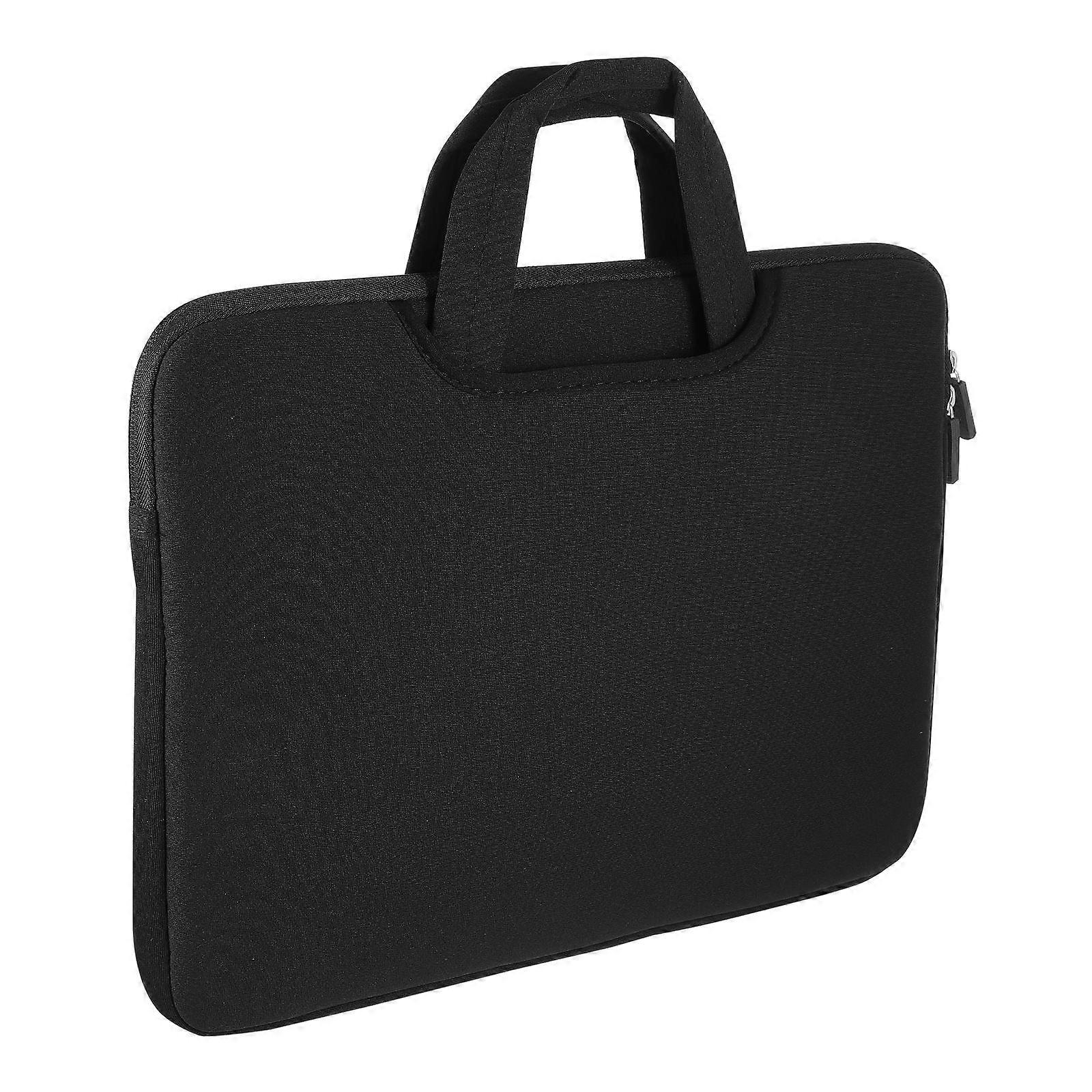 Black Laptop Satchel Handbag Made of Comfortable Cloth for Easy Storage and 13 inch Compatibility