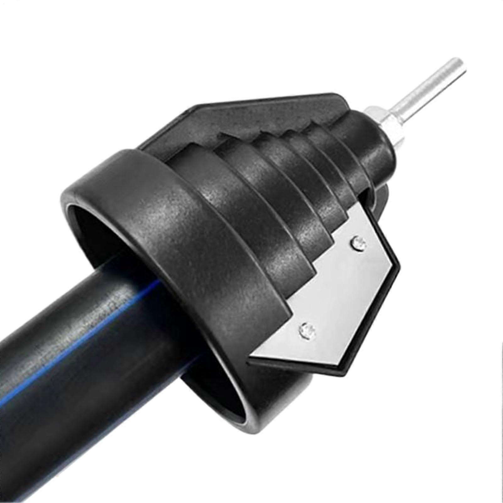 Handheld deburring tool with air drive, manual chamfering scraper 2063 mm PVC