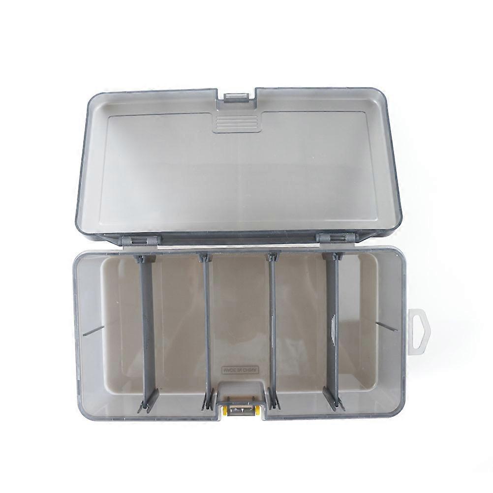 Bait Lure Hook Storage Case Impact Resistant Fishing Lure Box Grey Rectangular Design for Fishing Accessories 1Pack