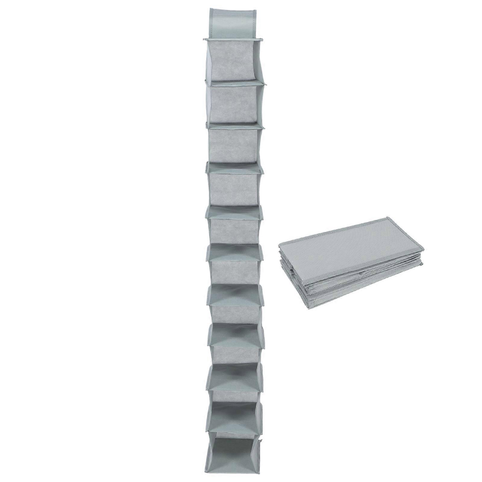 Multi Layer Hanging Shoe Organizer, Foldable & Portable Storage Pouch for Closet or Dormitory, Space Saving Design for Shoes and Accessories