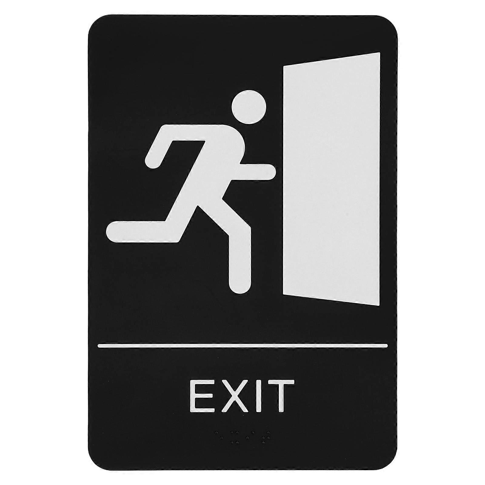 Acrylic Tactile Sign with Braille and High Contrast Wall Mounted Safety Indicator for Schools, Offices, and Public Areas