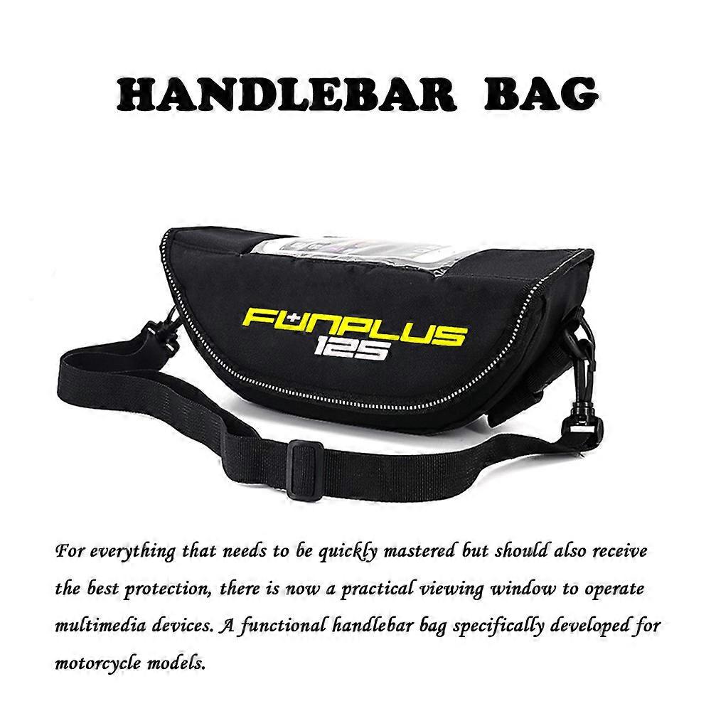 Motorcycle Waterproof Bag Storage Handlebar Bag Travel Tool Bag for Macbor Fun Plus 125 Fun 125 Plus 125 2023