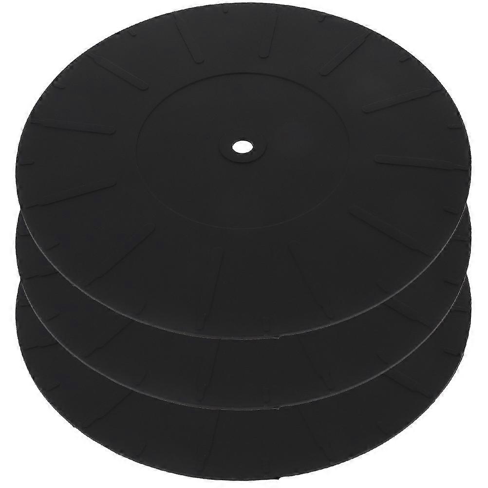 Silicone Record Player Mat Turntable Mats Noise Reduction Stable Support Home Audio Setup 3Pcs