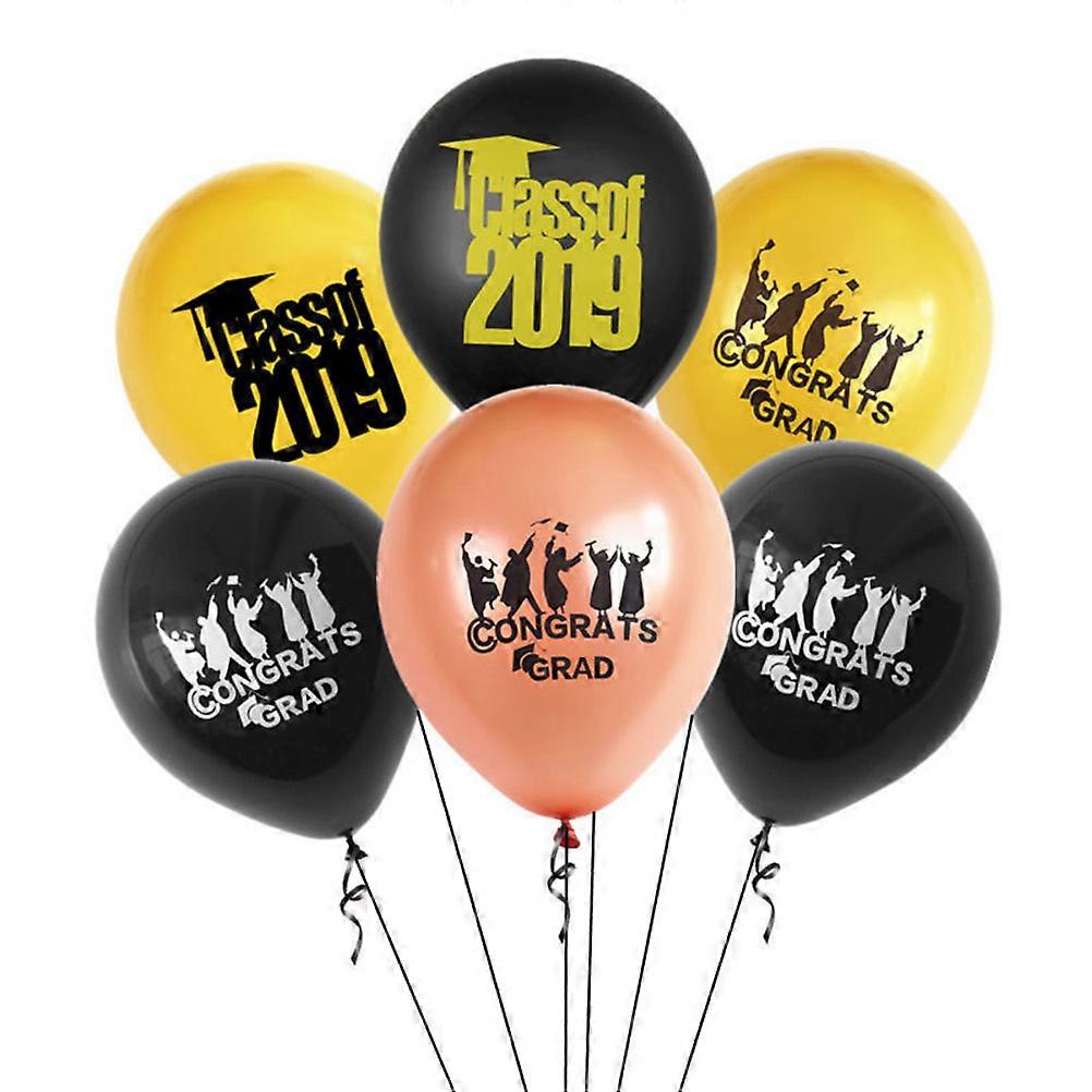 Party Latex Balloon Graduation Party Supplies University Graduation Party Versatile Round Golden 12 Inch 20Pcs