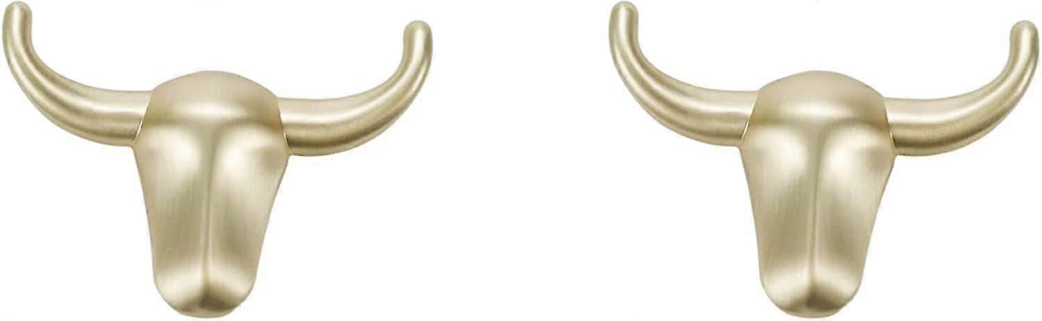 2 Pack Zinc Alloy Taurus Metal Coat Hooks