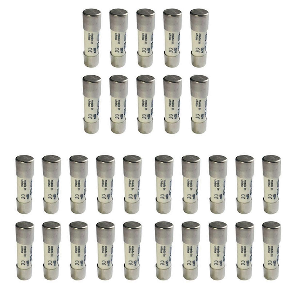 30 Pcs 1000 Fuse Solar PV Explosion-Proof Fuse Silver - 12A