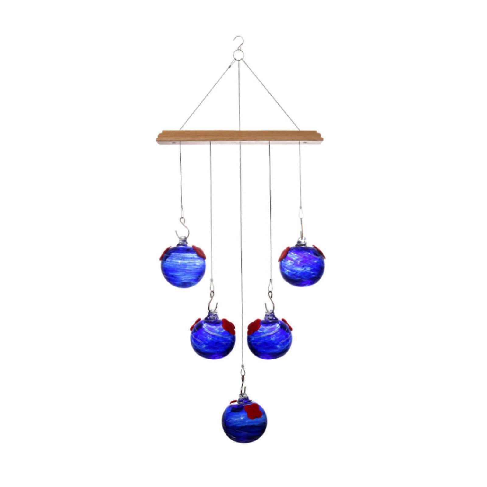 Wind Chime Feeding Station Attracting Birds Garden Hanging Bird Feeder with