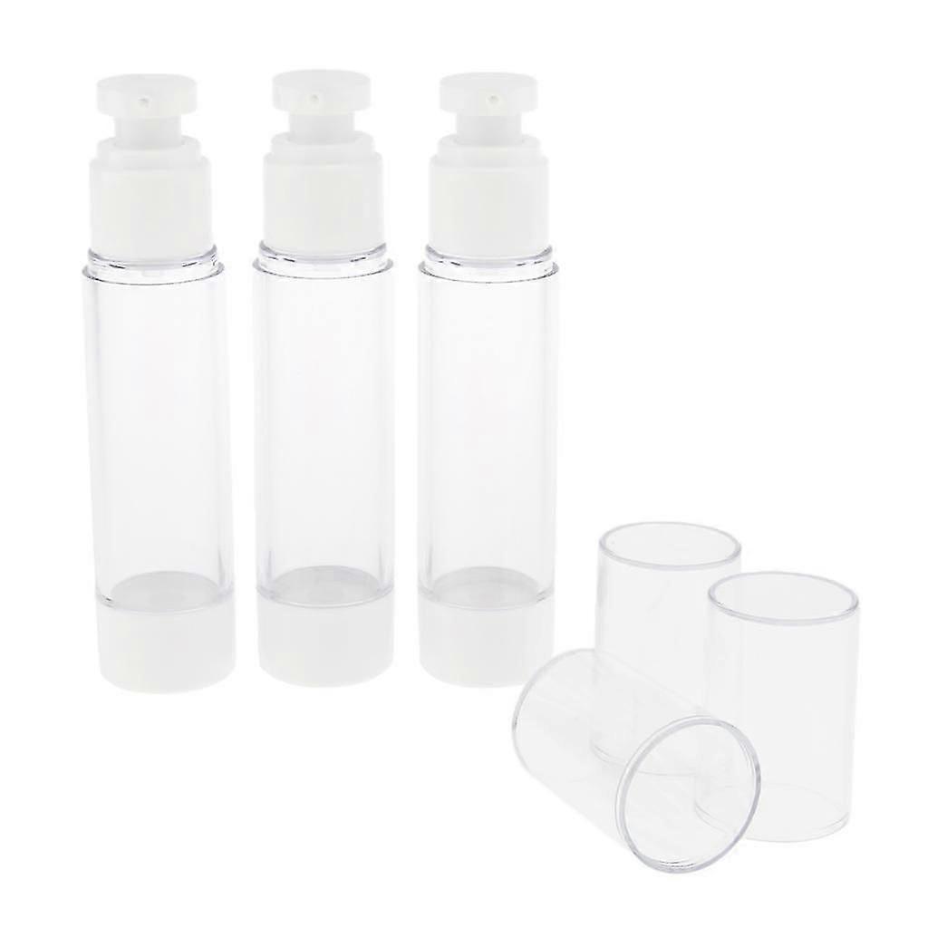 3 Pieces Empty Refillable Vacuum Bottles Cosmetic Sample Containers 50ml