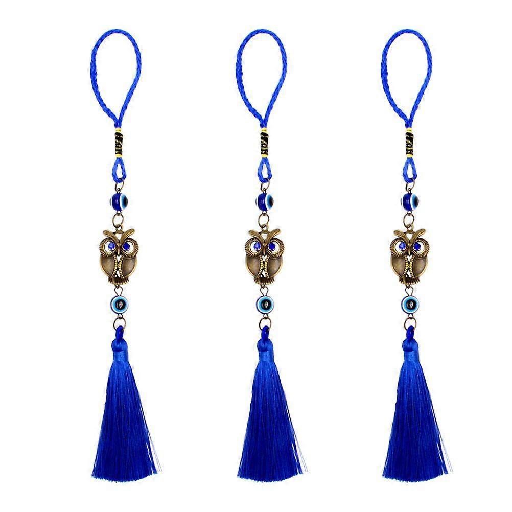 3Pcs DIY Hanging Owl Modleing Tassel DIY Craft Making Tassel Charm Pendant