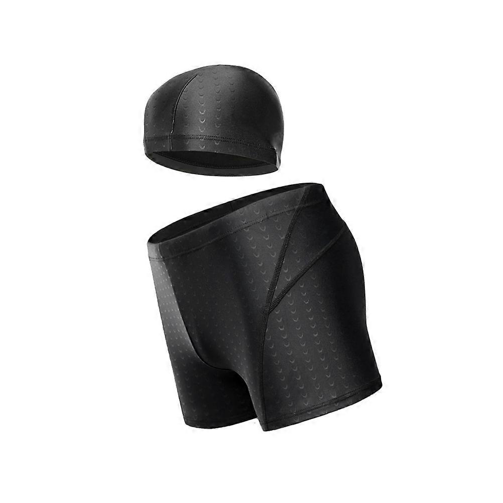 Men Swimming Suit Simulation Style Black Size Xl Spandex Fast Dry 1Set