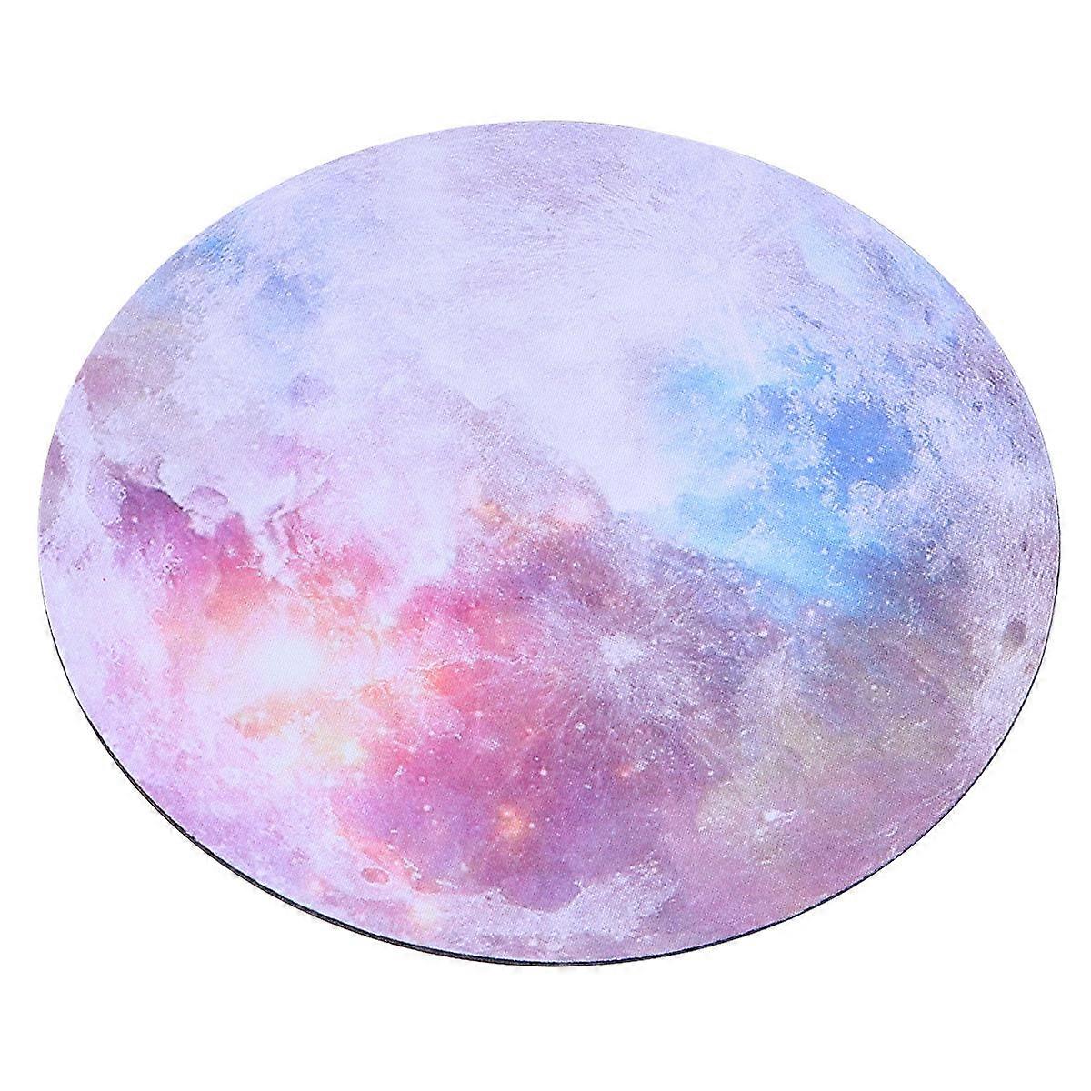 Mouse Pad Round Rubber Anti-Slip Wrist Support Rainbow for Home Use 1Pack