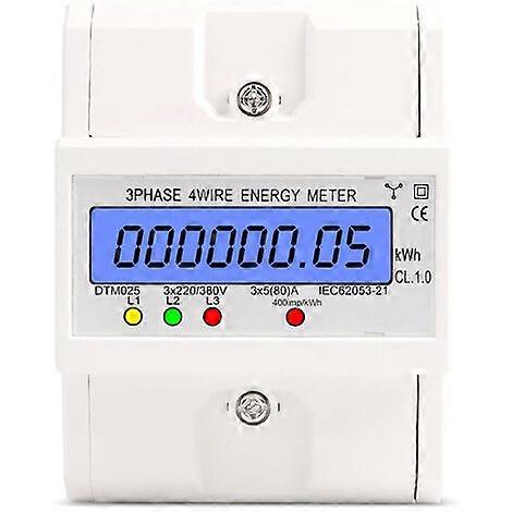 Three-phase electronic energy meter DTM025 rail type 3X15(60)A