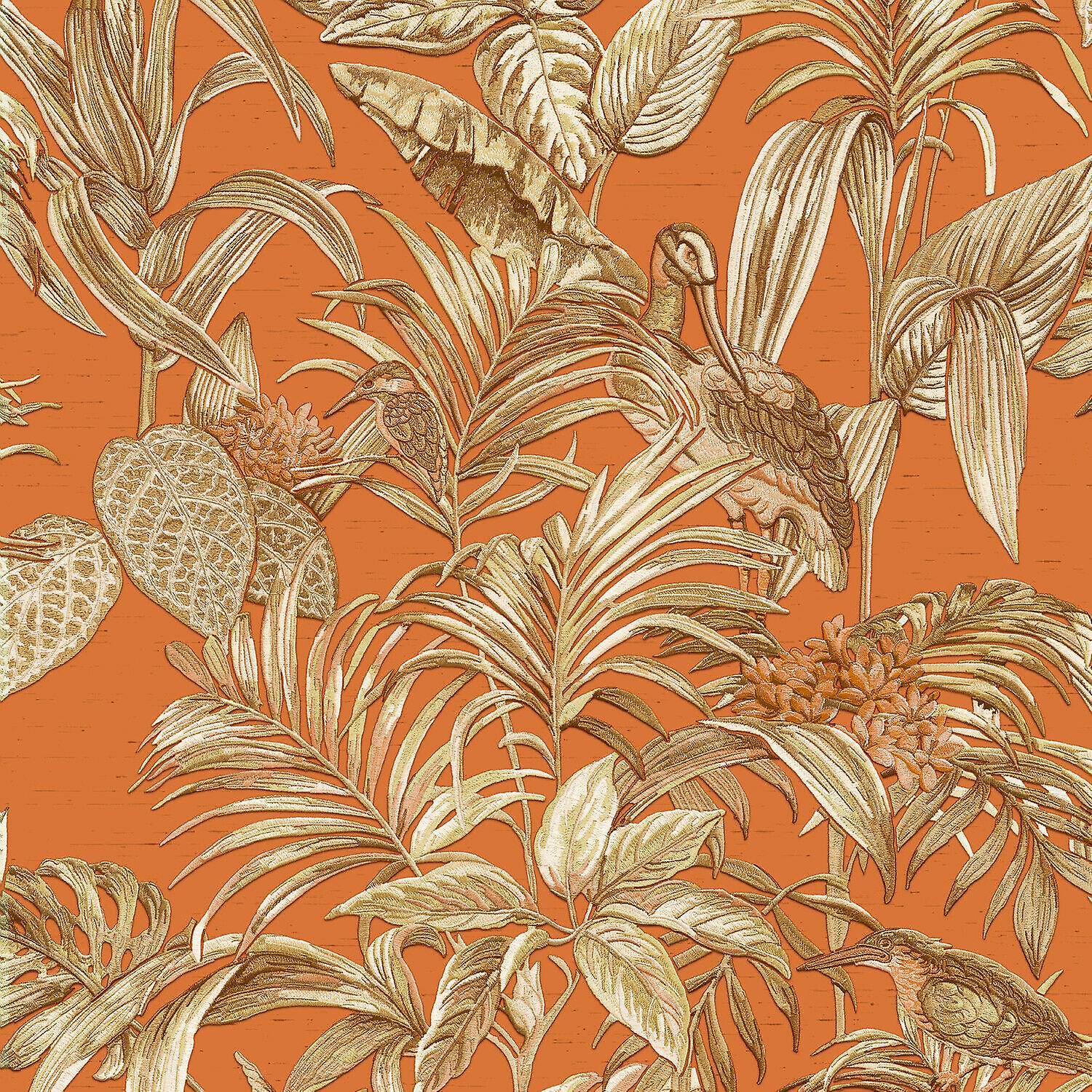 Design ID Orange Palm Wallpaper