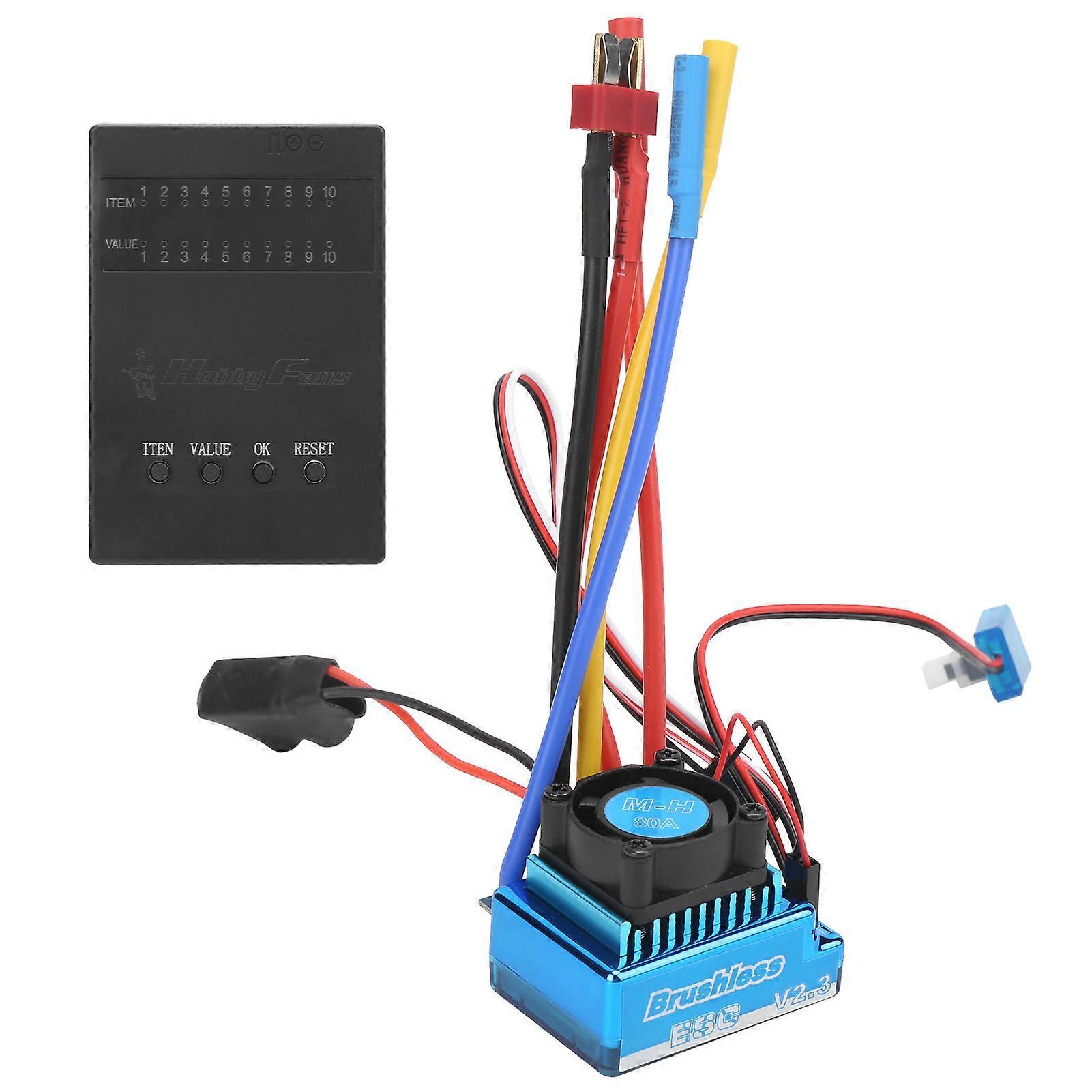80A Brushless ESC Programming Card Kit for 1/10 1/12 RC Car Crawler Boat Parts