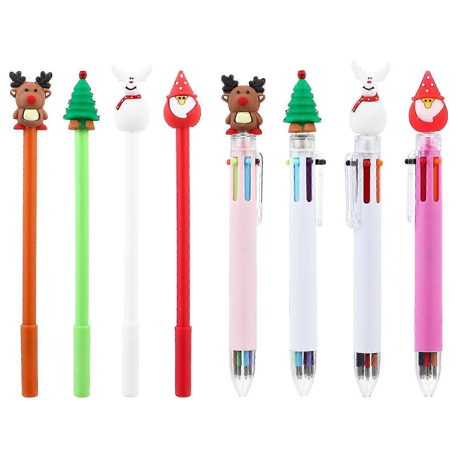 8pcs Cartoon Gel Pen Adorable Ink Pen School Students Stationery (Mixed Style)