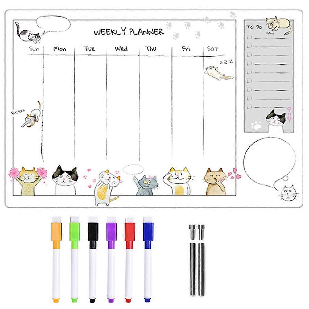 Clear Memo Board Rewritable Message Board School Supplies Acrylic Erasable Writing Reminder 1 Set