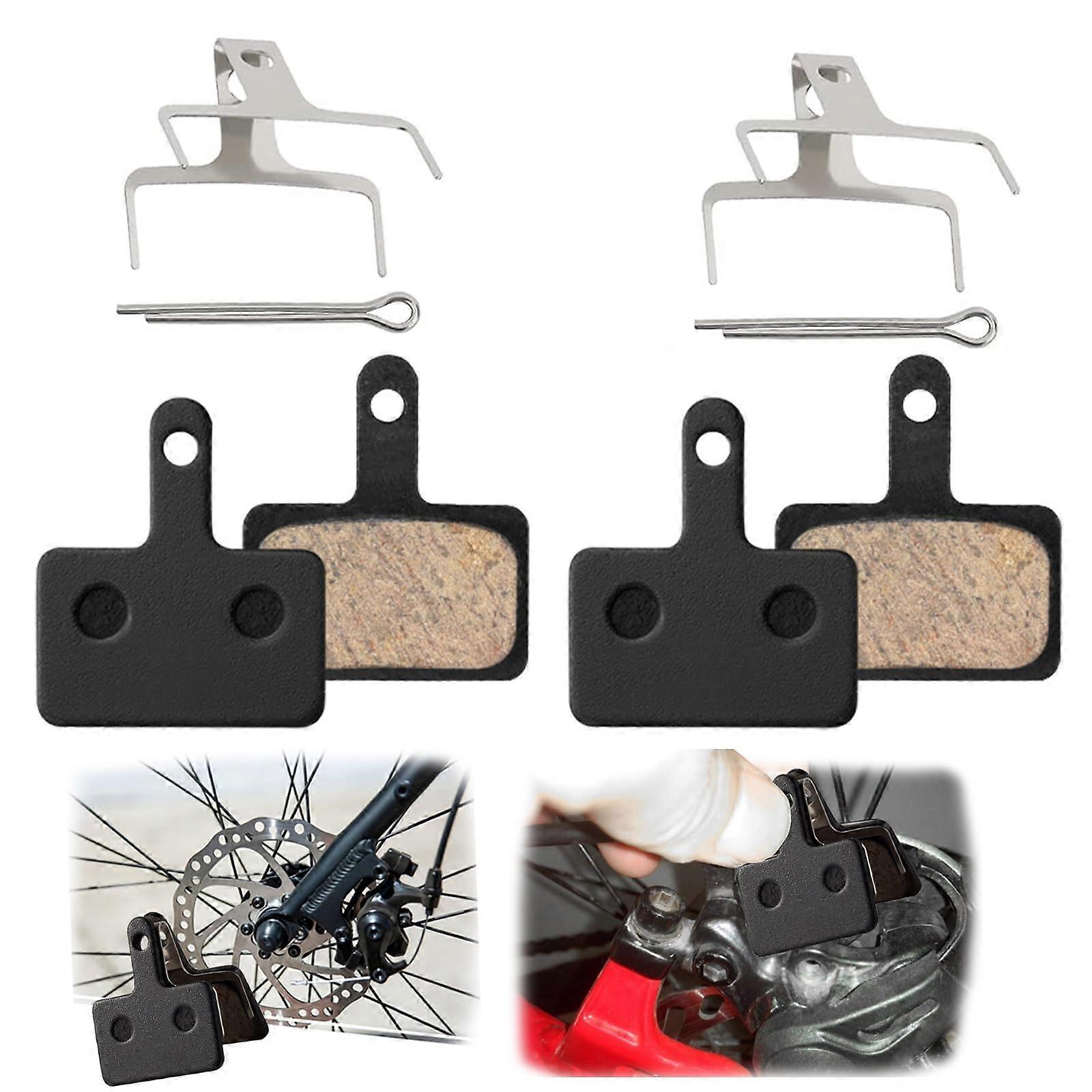 2 Pairs of Bicycle Disc Brake Pads, (Resin, Semi Metal)