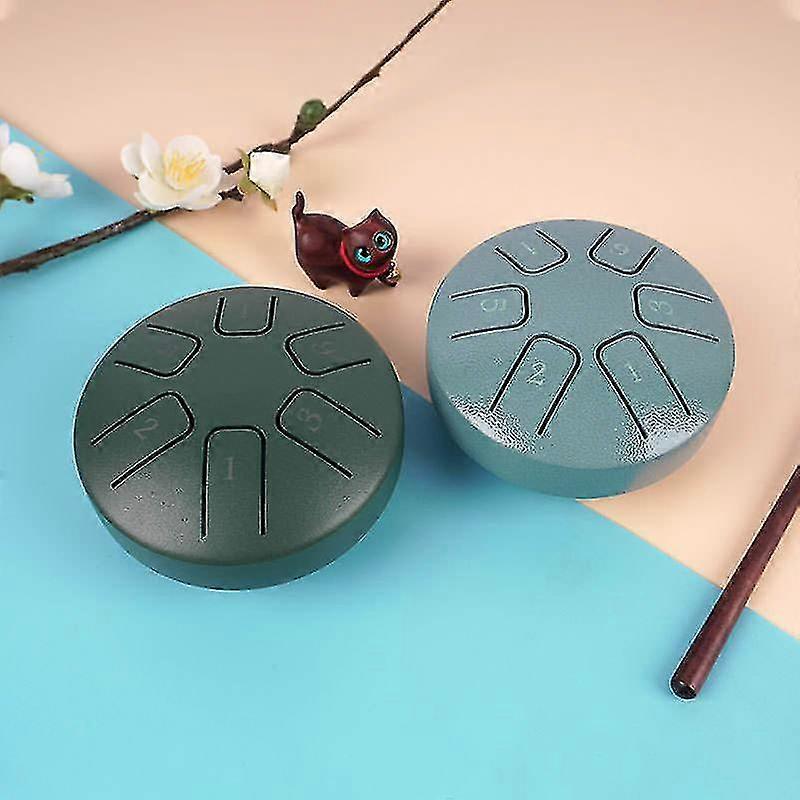 طبل لسان الباندا الصلب ، 4.9 بوصة 6 نوت آلة قرع ، مفتاح C Handpan طبل مع مطارق وحقيبة حمل