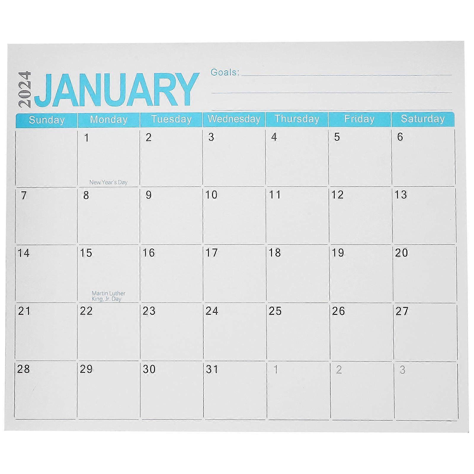 Family Calendar Wall Large Desk Calendar Monthly Planners Paper Fashionable and Fresh Classroom Use 1Pcs