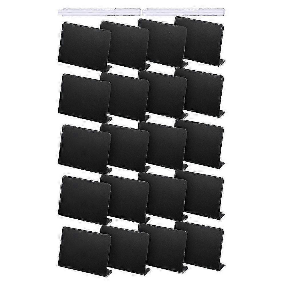 20Pcs 4 x 3 Inches Mini Chalkboard Table Tent Sign Chalkboard Buffet Tags Food Label for Party Tabl