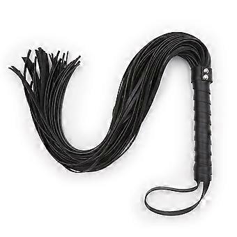 Black Faux Leather Whip for Beginners and SM Lovers, for Couples Role Play
