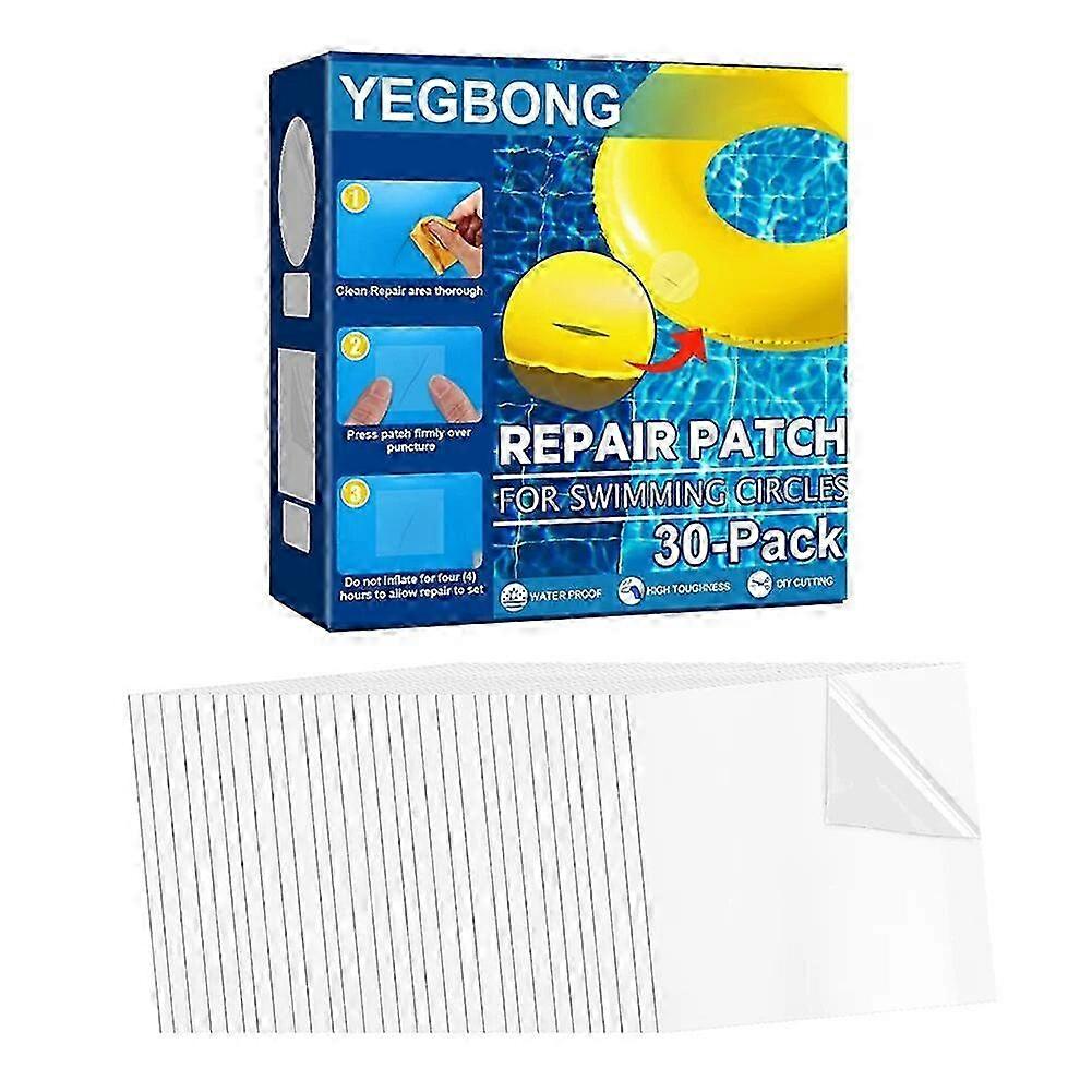 30pcs Waterproof Sealing Sticker Transparent Adhesive Patches for Swimming Rings, Tents, Inflatable Pools, and Beds